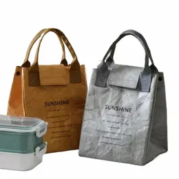 حقيبة الغداء الورقية مقاوم للماء حقيبة إنسولاتي ومطالبة من الألومنيوم والرقائق اليابانية حقيبة يد اليابان العامل