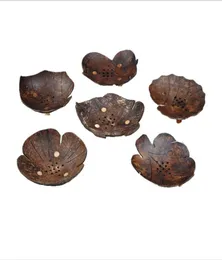 Creative Coconut Shell Soap Dishes Leaf Cartoon Shape Coconut Soap Holder Tray Hollow Out Hole Badrumstillbehör1388139