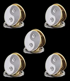 5 pezzi monete commemorative metal Craft Tai Chi Gossip Guard Protector POKER POKER CHIPSR Accessori del gioco 5139960