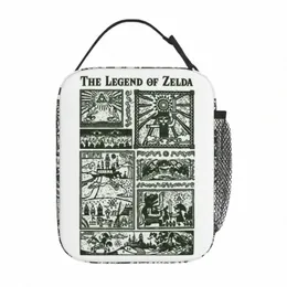 Återberättade legenden tårar av kungariket isolerade lunchpåsar Cooler Meal Ctainer Vintage Game Stora lunchlåda Tote Mathandväskor V3MD#