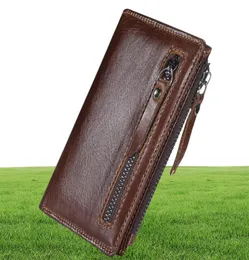 رفاهية الرجال محفظة جلدية أصلية مع سستة أموال مصمم بطاقة الائتمان حامل عملة كوين هدايا الزفاف ل MAN9168497