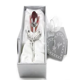 Romantische Hochzeitsgeschenke mehrfarbige Kristallrosenbevorzugungen mit bunten Box Party Gefälligkeiten Babyparty Souvenir Ornamente für Gast 4897214