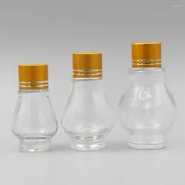 Storage Bottles Empty Clear 20ml Crystal Bottle For Perfume Oil With Screw Cap Glass Dropper Sale