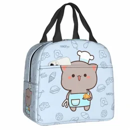 funny Cooking Master Goma Insulated Lunch Bag for Women Resuable Mochi Cat Cooler Thermal Lunch Box Kids School Children V9Sb#