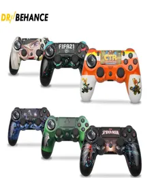 Nowy kamuflaż PS4 bezprzewodowe kontroler Bluetooth wibracje Joystick Gamepad kontrolery gier dla Sony Play Station z pudełkiem Packag8200875