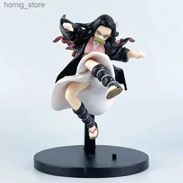 Action Toy Figures 17cm Nezuko Kamado Exploderande Blood Ver Demon Slayer Figur Collectible Anime Character Model Toy for Gift Y240415