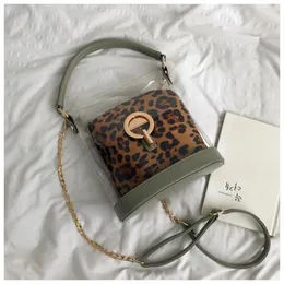 Bag Auro Fashion Personality Handbag trasparente Stampa leopardo sexy Sub-mamma Ladies Ladiestra Crossbody Women's Women's