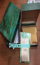 Saat kutusu orijinal yeşil ahşap kutu ve kağıtlar için ucuz marka erkekleri8242346