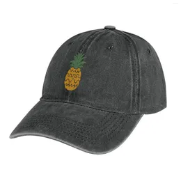 Beretti Sintetizzatore Wave Form Pineapple T-shirt classico Cappello da cowboy Cappello Vintage Baseball Men Women's