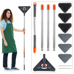 Hand Push Sweepers Triangle Spin Mop Extendable 360 Rotating Squeeze Mops Super Absorbent Household Cleaning Tools Tile Floor Wall C Dhaxf