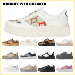 Spedizione gratuita Sneaker Sneaker Designer Mens Womens Web Shoes Casual Dad Scarpe bianche Black Black Brown Brown Toe Leather Brown Brown Ace Tiners taglia 34-46