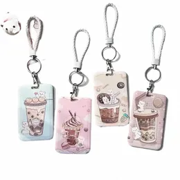 women Cute Waterproof Credit Card Cover for Girl Bus ID Card Pouch Korean Cute Carto Rabbit Card Holder Case Bags Kawaii T50L#