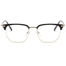 Retro Augenbrauengläser Rahmen Antiblau -Licht Myopie Brille Casual Halbrahmen Männer Design klassisch flach weiblich 240410