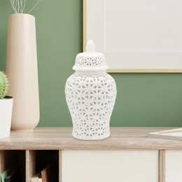Flaschen 36 cm weißes Ingwerglas mit Deckel Retro ausgehöhlt kreative Dekoration