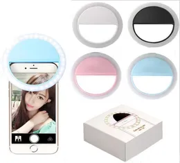 Carregando LED Flash Beauty Preencher Lâmpada de Anel Externo de Selfie Recarregável para todos os telefones celulares Samsung iPhone8671700