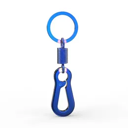 NEU 2024 1 PC Outdoor Edelstahl-Federschnalle Carabiner Keychain Tailentheck Clip Anti-Lost Schnalle Hanging Retactable Keyring 1. für