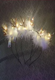 Luffy Fluffy Fuffy Antlers Abranto Christmas Blowing Light Up Orecchie di cervo lampeggiante Costume per capelli Fancy Cosplay Decor con 6449621