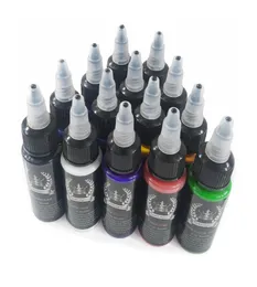 set di inchiostro tatuaggio 14 colori kit pigmento permanente permanente 1 oz30ml4445563