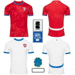 チェコ共和国24 25ユーロカップ2ジマサッカージャージナショナルチーム22スーセク10シックドゥーデラジュラゼック渦巻きHlozek Krejci Barak Chory Shird Kits Mens