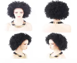 perucas de cabelo humano de renda encurinhada afro curtas cabelos virgens brasileiras curtas Cabelo encurralado de cabelos humanos 1230 polegadas6428613