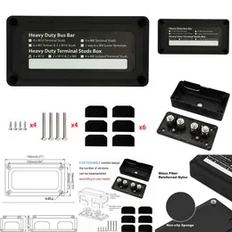 New Highest Amperage Rated DC 48v 200A 4xm10 Terminal Studs Distribution Heavy-duty Modular Design Car Bus Bar Cable Organizer Box