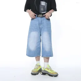 Jeans maschile firmranch 2024 blu balegy jorts per uomini donne oversize a metà lunghezza pantaloni di denim capri pantaloni streetwear