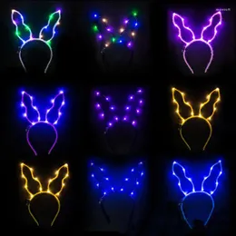 Partydekoration 20 PCs Glühen Lichter Horn Stirnband Haare für Mädchen Geschenk Cosplay Geburtstag Rave Christmas Navidad