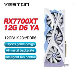 Grafikkarten Yeston Rx7700xt 12G D6/RX7800XT 16G D6 KARTE GAMING GDDR6 NVIDIA 5NM 192bit 8 8Pin Video Placa de