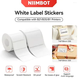 Niimbot White Label Paper مقاوم للماء للذات ل B1 B21 Mini Printer Price Tag Maker UV