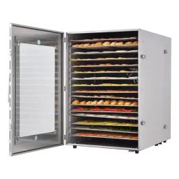 Dehidrators 16 tepsiler gıda kurutucu ticari gıda kurutucu makinesi meyve kurutucu kurutucu paslanmaz çelik sebzeler evcil et et kurutma makinesi