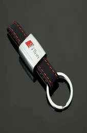 Sline Keychain Emblem Abzeichen Aufkleber Schwarz Red Line Leder für Audi 3 A4 A5 A6 A8 TT RS Q5 Q7 S Keyring KeyfOB9005833