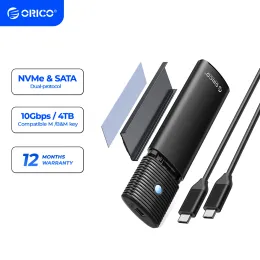 Muhafaza Orico M2 SSD Muhafaza NVME 10Gbps PCIE SSD Kutusu M.2 NVME NGFF SATA SSD Disk Aracı Ücretsiz M.2 SSD Kılıf Ücretsiz Metal Isı Lavabosu