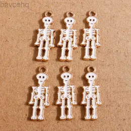 КЛАЧЕСНЫЕ ЛАНАРДЫ 10pcs Carton Skull Charms Halloween Party Gifts Ghost Serging Diy Coolse Colence Accessory Accessory D240417