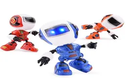 Smart Mini Robot Cute Alloy Robot Lighting Voice Intelligence Indukcja Wspólna Rotacja Zabawki dla chłopców urodzinowych prezent 9465895487253