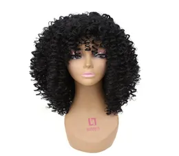 Afro kinky curly شعر مستعار طبيعي أسود أسود أصول أفريقيا أصول أفريقي للنساء Perucas Para Mulheres Negras5125798