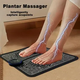 EMS Electric Foot Massager Pad Alívio da dor Relax Pés acupuções de massagem Tapete de massagem Estimulação muscular Melhorar a circulação sanguínea 240415