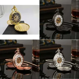Pocket Watches Antique Mechanical Watch Collection Retro Hollow Skeleton Sweater Kettenuhr Herrengeschenk für Papa und Opa Grpa