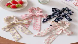 Girls Floral Hair Scrunchie Boutique Princed Hairband Big Ribbon Tassel Women Women Bandbands A70963061054