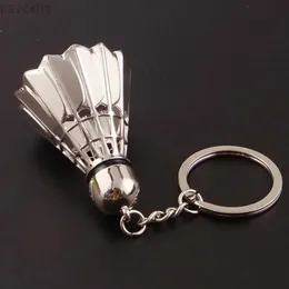 Keychains Lanyards Badminton Keyring Metal Keychain Cool Car Keyring Taschen Dekor kreative Geschenk Charme Fans Schlüsselhalter Badminton Keyring -Kette D240417