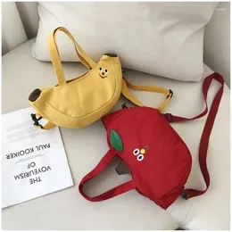 Totes Banana Shoulder Bag Fashion Women's Crossbody Canvas Fruit Shaped Handbag Female Korean