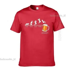 Designer hochwertige Luxus -Mode -Herren T -Shirts Freitag Bier Trinken Nackenmänner T -Shirt -Zeitplan Witziger Montag Mittwoch Mittwoch Donnerstag Digitaldruck 463