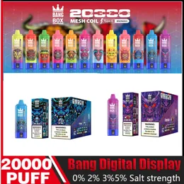 Vapes usa e getta bang 20000 sbuffi 20k sbuffi 20000 35 ml precaricato da 850 mAh penna a penna usa e getta 0%2%3%5%display intelligente Bang vape