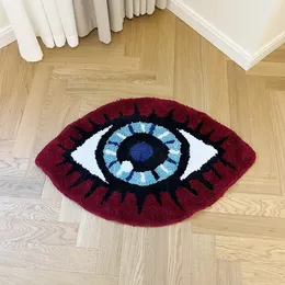 Red Eye Tufted Rug Special Style Carpet Cute Design Non-Slip Bedside Area Rug Floor Mat Room Fun Rugs Aesthetic Home Soft Tufted 240417