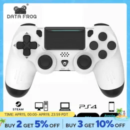 Mice DATA FROG BluetoothCompatible Game Controller for PS4/Slim/Pro Wireless Gamepad For PC Dual Vibration Joystick For IOS/Android