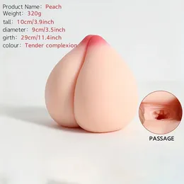 Honung Peach Masturbator For Men Silicone Big Dick Dildo Trainer Glans Realistic Vagina Blowjobs Deep Throat Massager Sex Toys 240417