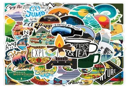 50pcs viagens mundiais de aventura ao ar livre pacote de graffiti de graffiti para laptop para laptop Motorcycle Cargage Decals à prova d'água 5370650