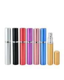 Parfüm Şişesi 5ml Alüminyum Anodize Kompakt Parfüm Şişeleri Tıraştan sonra Atomizer Atomizer Koku Cam Scentbottles 1000PCS4804669