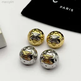 Designer Celiene Jewelry Celins Saijia Celis New Round Ball Triumph Earrings Japan and Korea Simple Versatile Punk Silver Needle Live Broadcast