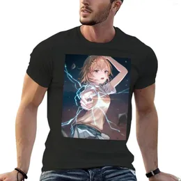 Polos masculinos misaka mikoto uma certa camiseta científica de anime de anime waifu para garoto de roupas masculinas