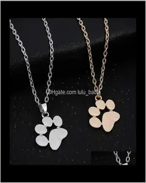 Pendant Cat And Dog Paw Print Animal Jewelry Women Necklace Cute Delicate Statement Necklaces 29Mjy 5Jasy8744026